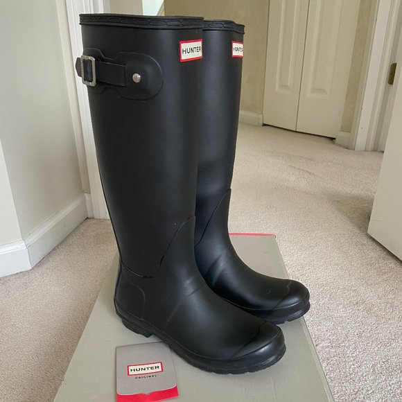Hunter Shoes - Hunter Tall Matte Black Waterproof Rain Boots